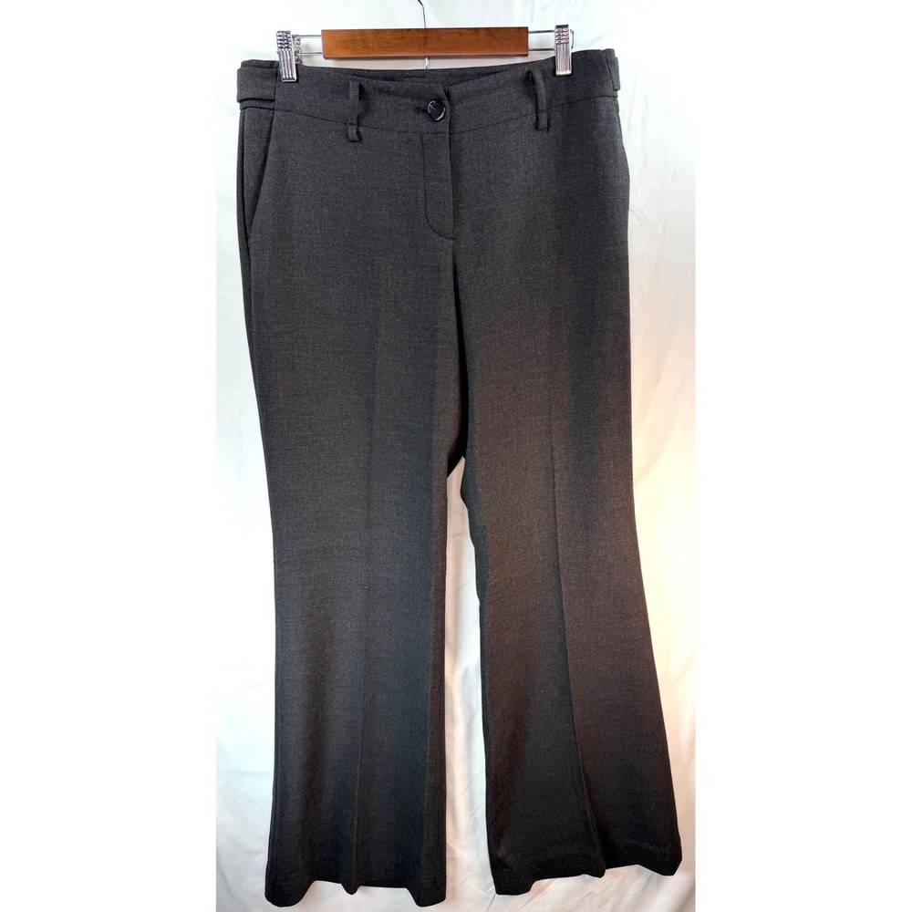 Ann Taylor LOFT Julie Trousers Charcoal Gray Wide Leg Dress Pants Womens Size 10